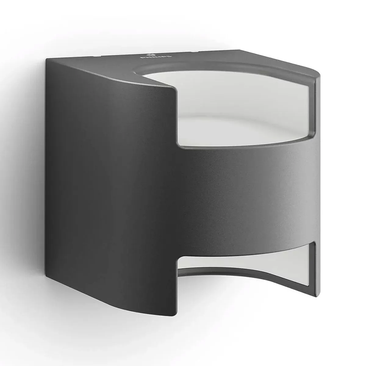 170965-1200-auto APLIQUÉ MURO PHILIPS GRASS BIFOCAL 2 X 4.5W LUZ CÁLIDA IP44 GRIS OSCURO - Imagen 1