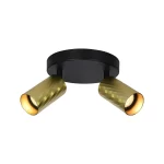 FOCO SOBREPUESTO CIELO / MURO REDONDO DOBLE DIRIGIBLE LÍNEAS 9.4W DORADO