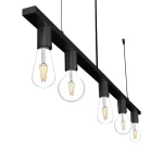 LÁMPARA COLGANTE MILAN 9W NEGRA