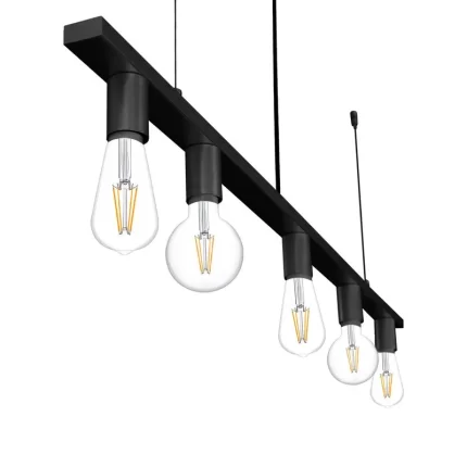 LÁMPARA COLGANTE MILAN 9W NEGRA