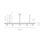 LÁMPARA COLGANTE MILAN 9W NEGRA - Imagen 4