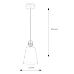 LÁMPARA COLGANTE JANS BAR 9W BLANCO - Imagen 2