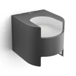 APLIQUÉ MURO PHILIPS GRASS BIFOCAL 2 X 4.5W LUZ CÁLIDA IP44 GRIS OSCURO - Imagen 2