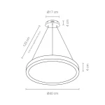 PLAFÓN COLGANTE O SOBREPUESTO SLIM 30W LUZ CÁLIDA IP20 40x4CM BLANCO - Imagen 5