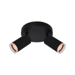 FOCO SOBREPUESTO CIELO / MURO REDONDO DOBLE DIRIGIBLE BORDE 9.4W NEGRO