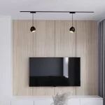 LÁMPARA COLGANTE LED STUDIO REDONDA PARA RIEL MAGNÉTICO 12W LUZ CÁLIDA NEGRA - Imagen 2