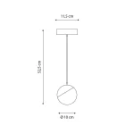 LÁMPARA COLGANTE REDONDA PARA RIEL MAGNÉTICO 10W LUZ CÁLIDA NEGRA / BLANCA - Imagen 5