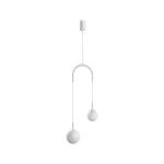 LÁMPARA COLGANTE BLUMENAU MACADAMIA DOBLE 6.4W BLANCA
