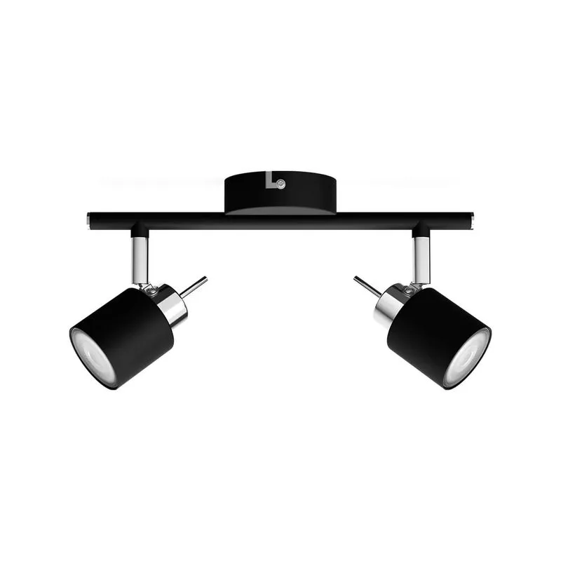 185234-800-auto FOCO SOBREPUESTO CIELO / MURO PHILIPS MERANTI DOBLE DIRIGIBLE (SIN AMPOLLETA) NEGRO - Imagen 1