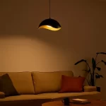 PANTALLA PARA LÁMPARA HELIOS (SIN AMPOLLETA) NEGRO DORADO - Imagen 3