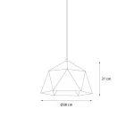 PANTALLA PARA LÁMPARA VÉNETO (SIN AMPOLLETA) NEGRO DORADO - Imagen 2