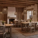 LÁMPARA COLGANTE MIMBRE ALEJANDRA 9W NEGRA - Imagen 3