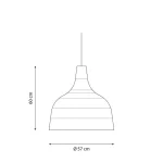 LÁMPARA COLGANTE RAPA NUI RATÁN 9W NEGRO CAFÉ CLARO - Imagen 2