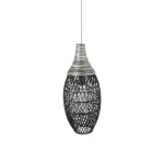 PANTALLA PARA LÁMPARA COLGANTE RATTAN DÉN VIETCOO VIETNAM (SIN AMPOLLETA) NEGRO