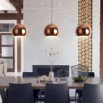 Lámpara colgante redonda cobre - Imagen 2