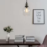 Lámpara colgante vintage vidrio bronce - Imagen 2