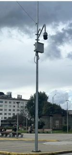 Poste octogonal galvanizado 15 metros con Brazo de 3MT CCTV - Imagen 2