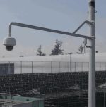 Poste octogonal galvanizado 15 metros con Brazo de 3MT CCTV
